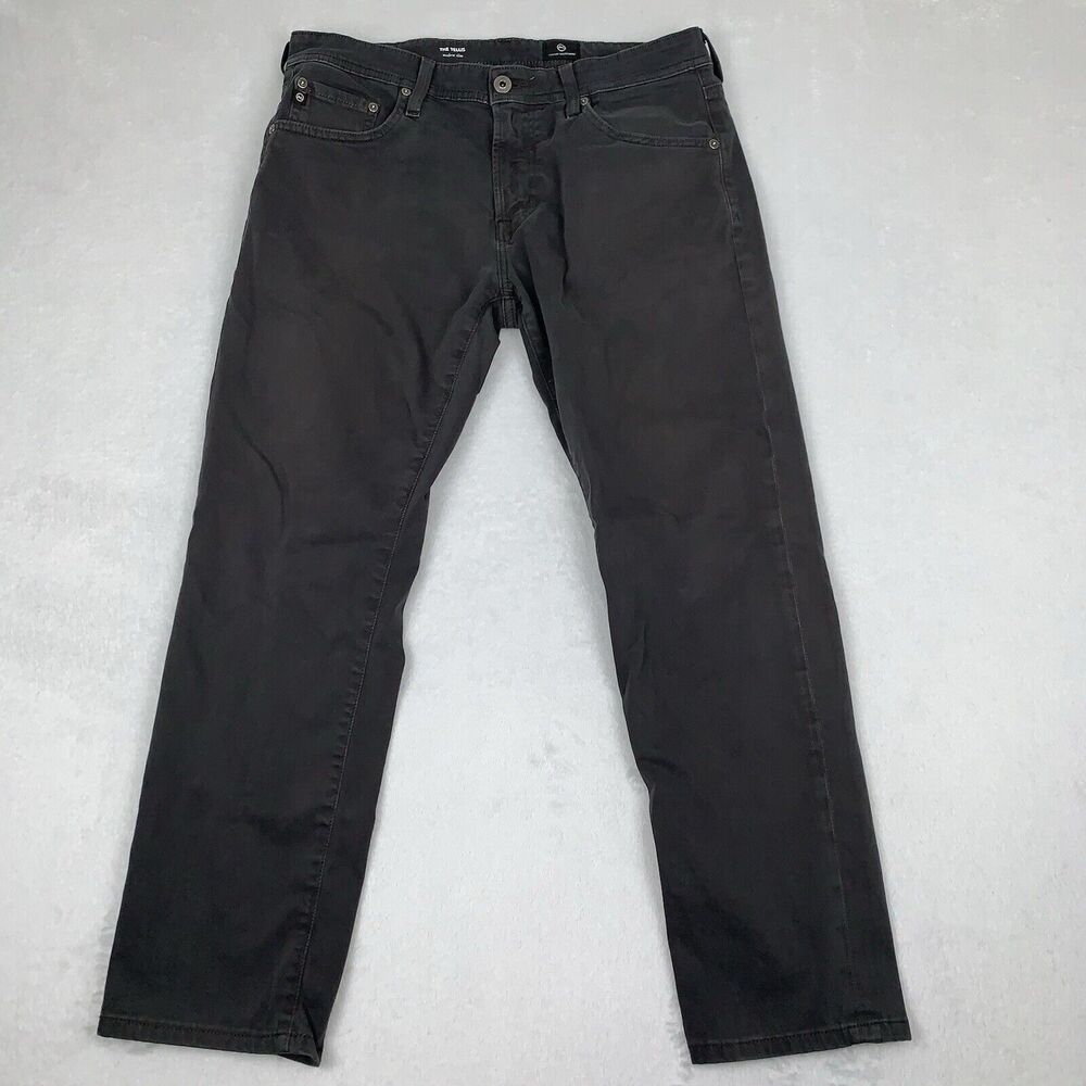 Adriano Goldschmied Pants Mens 31x28 The Tellis Modern Slim Dark Gray AG Jeans